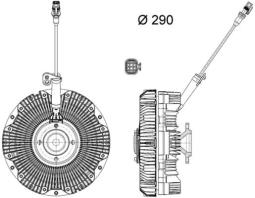 Clutch, radiator fan Mahle CFC197000P