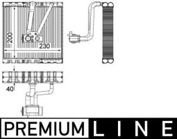 Evaporator, air conditioning MAHLE AE68000P