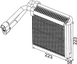 Evaporator, air conditioning MAHLE AE74000P