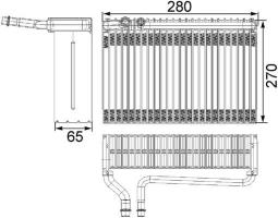 Evaporator, air conditioning MAHLE AE82000S