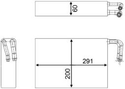 Evaporator, air conditioning MAHLE AE86000S