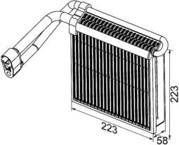 Evaporator, air conditioning MAHLE AE98000P