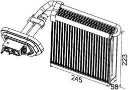 Evaporator, air conditioning MAHLE AE99000P