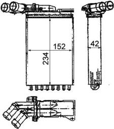 Heat Exchanger, interior heating MAHLE AH116000P