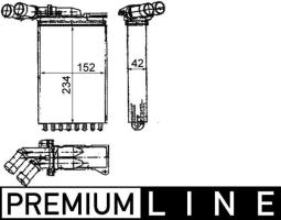 Heat Exchanger, interior heating MAHLE AH116000P