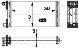 Heat Exchanger, interior heating MAHLE AH121000P