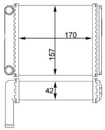 Heat Exchanger, interior heating MAHLE AH128000S