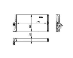 Heat Exchanger, interior heating MAHLE AH129000P