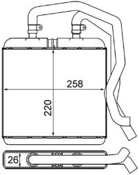 Heat Exchanger, interior heating MAHLE AH12000S