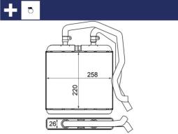 Heat Exchanger, interior heating MAHLE AH12000S