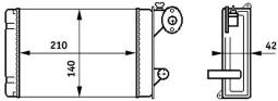 Heat Exchanger, interior heating MAHLE AH132000P