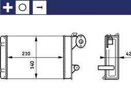 Heat Exchanger, interior heating MAHLE AH132000P