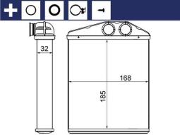 Heat Exchanger, interior heating MAHLE AH13000S