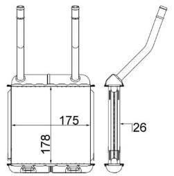 Heat Exchanger, interior heating MAHLE AH140000S