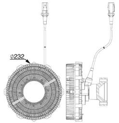 Clutch, radiator fan Mahle CFC251000P