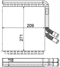 Heat Exchanger, interior heating MAHLE AH167000P