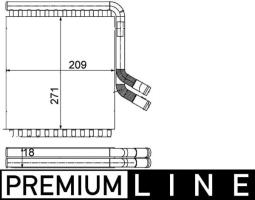 Heat Exchanger, interior heating MAHLE AH167000P