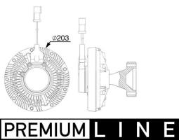 Clutch, radiator fan Mahle CFC253000P