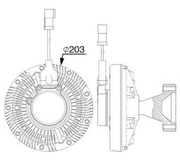 Clutch, radiator fan Mahle CFC255000P