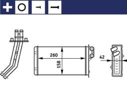 Heat Exchanger, interior heating MAHLE AH156000S