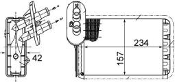 Heat Exchanger, interior heating MAHLE AH164000S