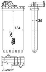 Heat Exchanger, interior heating MAHLE AH194000P