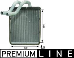 Heat Exchanger, interior heating MAHLE AH179000P