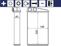 Heat Exchanger, interior heating MAHLE AH17000S