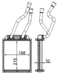 Heat Exchanger, interior heating MAHLE AH180000S