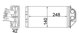 Heat Exchanger, interior heating MAHLE AH187000S