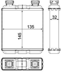 Heat Exchanger, interior heating MAHLE AH188000P