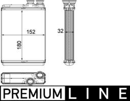 Heat Exchanger, interior heating MAHLE AH190000P