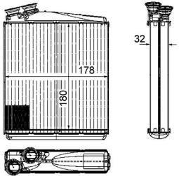 Heat Exchanger, interior heating MAHLE AH192000P