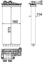 Heat Exchanger, interior heating MAHLE AH196000P