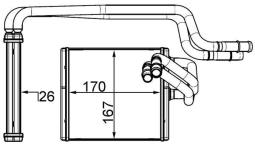 Heat Exchanger, interior heating MAHLE AH198000S