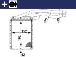 Heat Exchanger, interior heating MAHLE AH203000P