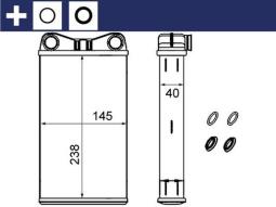 Heat Exchanger, interior heating MAHLE AH208000S