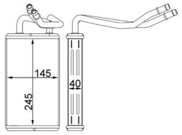 Heat Exchanger, interior heating MAHLE AH230000S