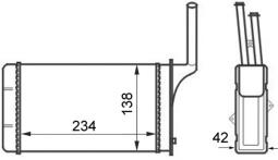 Heat Exchanger, interior heating MAHLE AH49000S