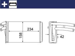 Heat Exchanger, interior heating MAHLE AH54000S