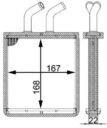 Heat Exchanger, interior heating MAHLE AH55000S