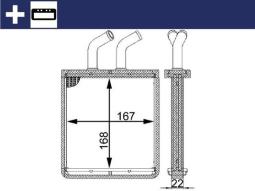 Heat Exchanger, interior heating MAHLE AH55000S