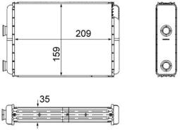 Heat Exchanger, interior heating MAHLE AH60000S