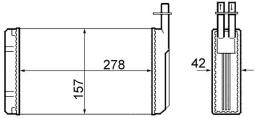 Heat Exchanger, interior heating MAHLE AH68000S