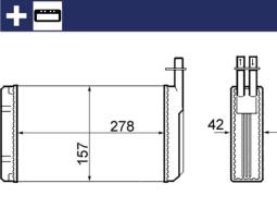 Heat Exchanger, interior heating MAHLE AH68000S