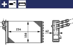 Heat Exchanger, interior heating MAHLE AH72000S