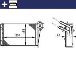 Heat Exchanger, interior heating MAHLE AH73000S