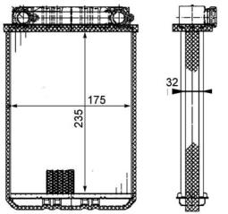 Heat Exchanger, interior heating MAHLE AH77000P