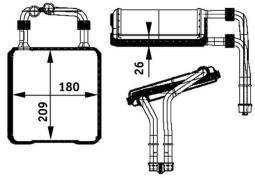 Heat Exchanger, interior heating MAHLE AH78000P