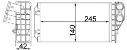 Heat Exchanger, interior heating MAHLE AH82000S